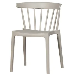 Kunststoff Stühle in Hellgrau - Modesta (2er Set)