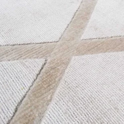 Kurzflor Teppich aus Viskose handgewebt - Clara