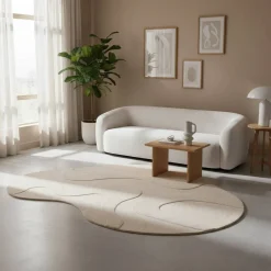 Kurzflor Teppich mit Hoch Tief Struktur - Menorva