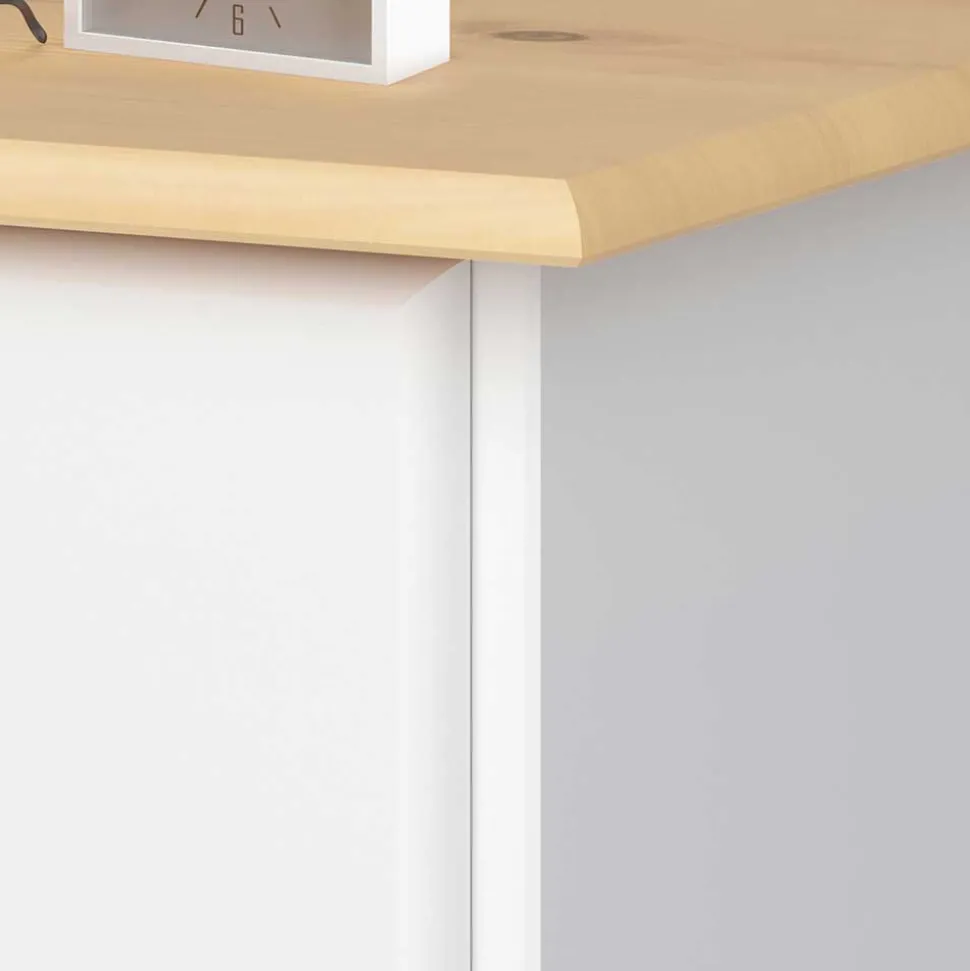 Lackierte Ciountry Nachtkommode zweifarbig - Cordenas