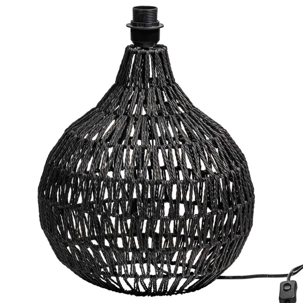 Lampenfuß aus Metall mit Papierkordel Geflecht - Notana