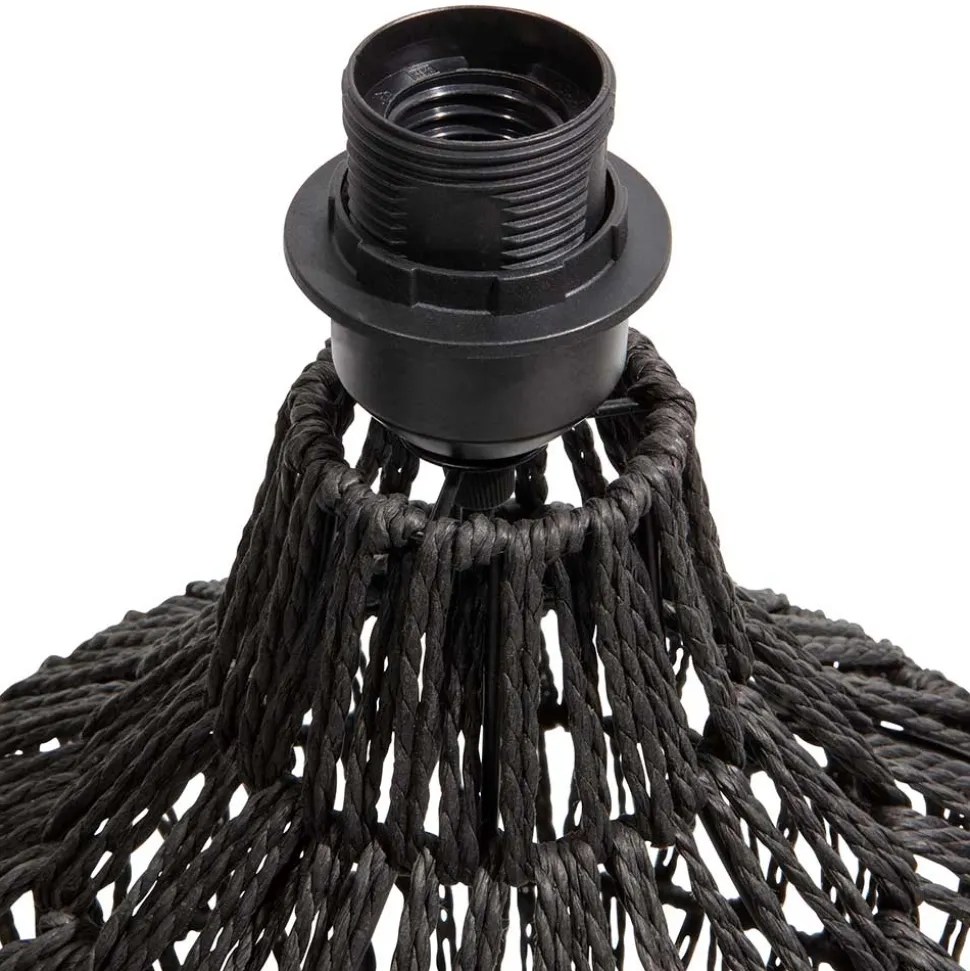 Lampenfuß aus Metall mit Papierkordel Geflecht - Notana