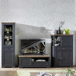 Landhaus Anbauwand zweifarbig - Thumbs (dreiteilig)