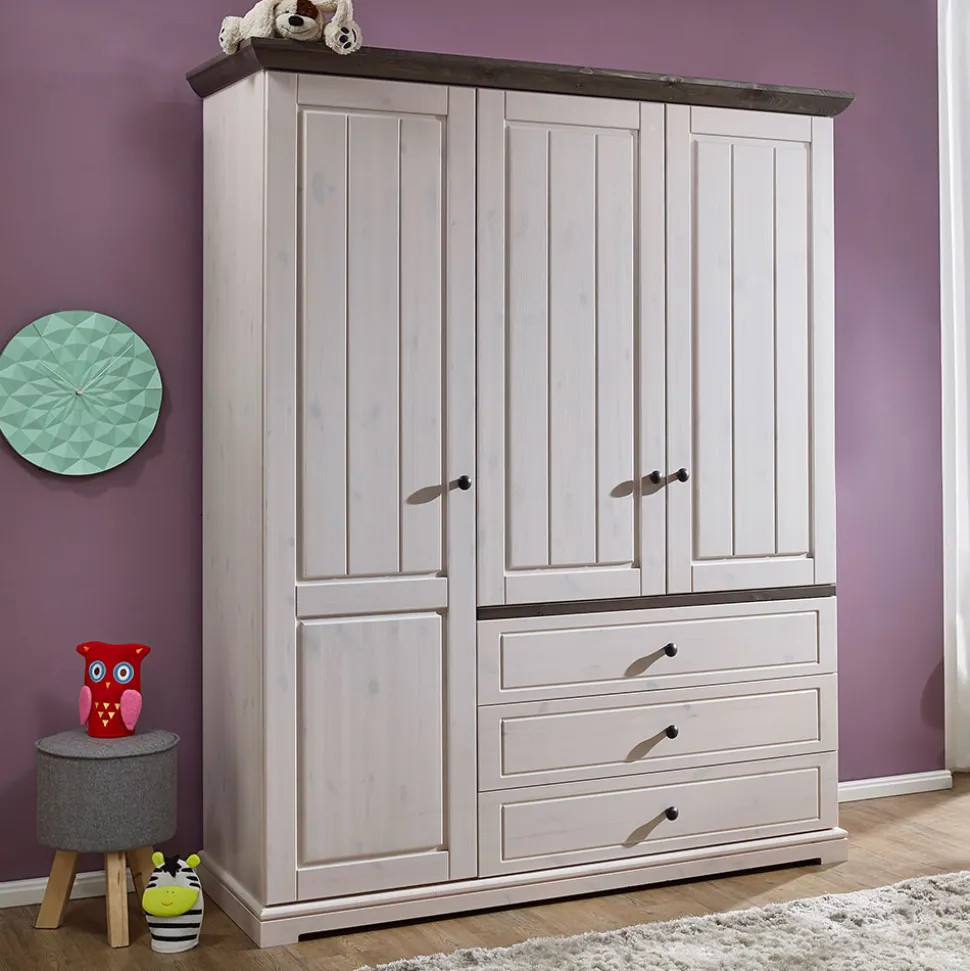 Landhaus Baby Kleiderschrank mit Schubladen - Rimesca