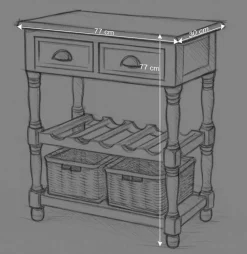 Landhaus Beistelltisch Cultures in Weiß