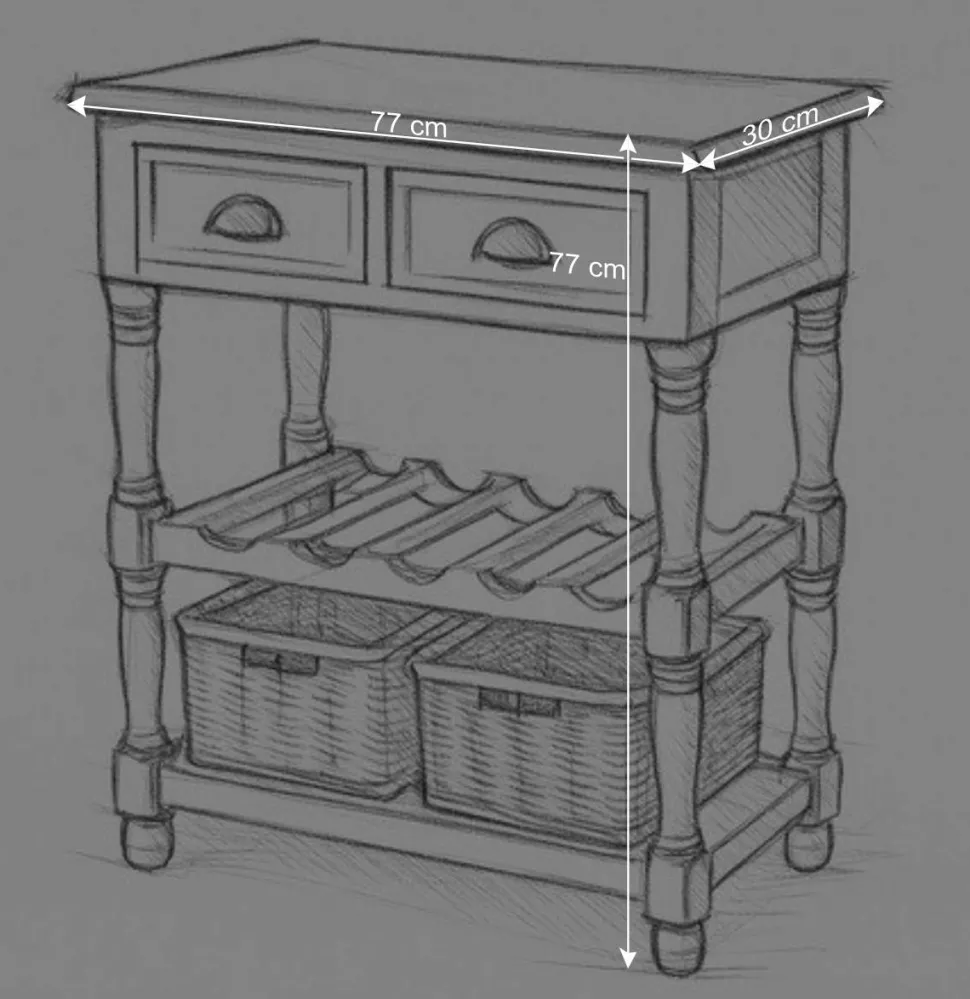 Landhaus Beistelltisch Cultures in Weiß