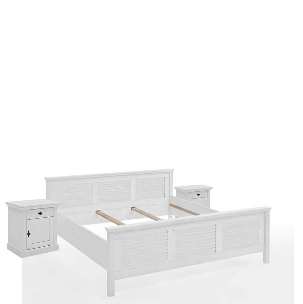 Landhaus Bett mit Kopf- und Fußteil - Mira