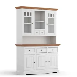Landhaus Buffet in Weiß mit Eiche - Bordona
