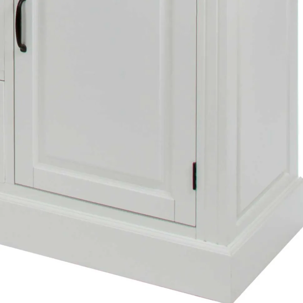 Landhaus Buffetschrank in Weiß & Graubraun - Bleaks