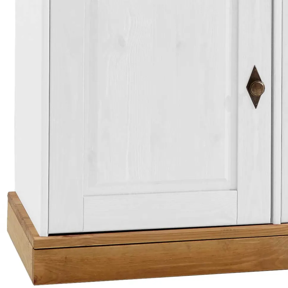 Landhaus Buffetvitrine Sibiuta in Weiß