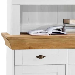 Landhaus Buffetvitrine Sibiuta in Weiß