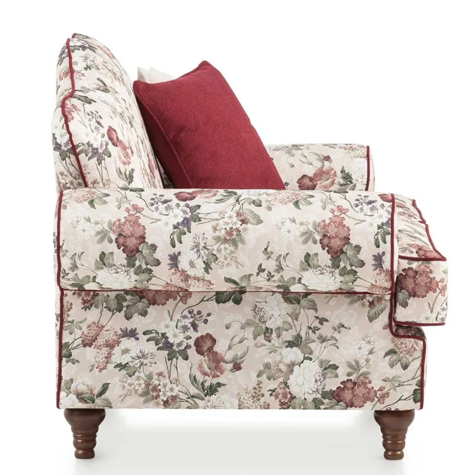 Landhaus Dreisitzer Sofa mit Blumen - Baonga