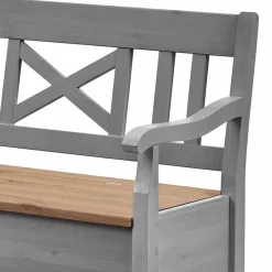 Landhaus Eckbank Jytte in Grau mit Braun