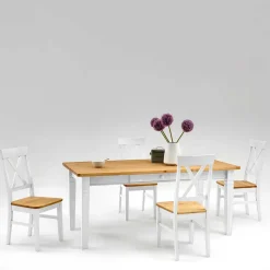 Landhaus Essgruppe Lugon in Weiß (fünfteilig)