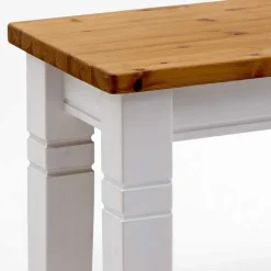 Landhaus Essgruppe Sibiuta in Weiß Kiefer massiv (vierteilig)