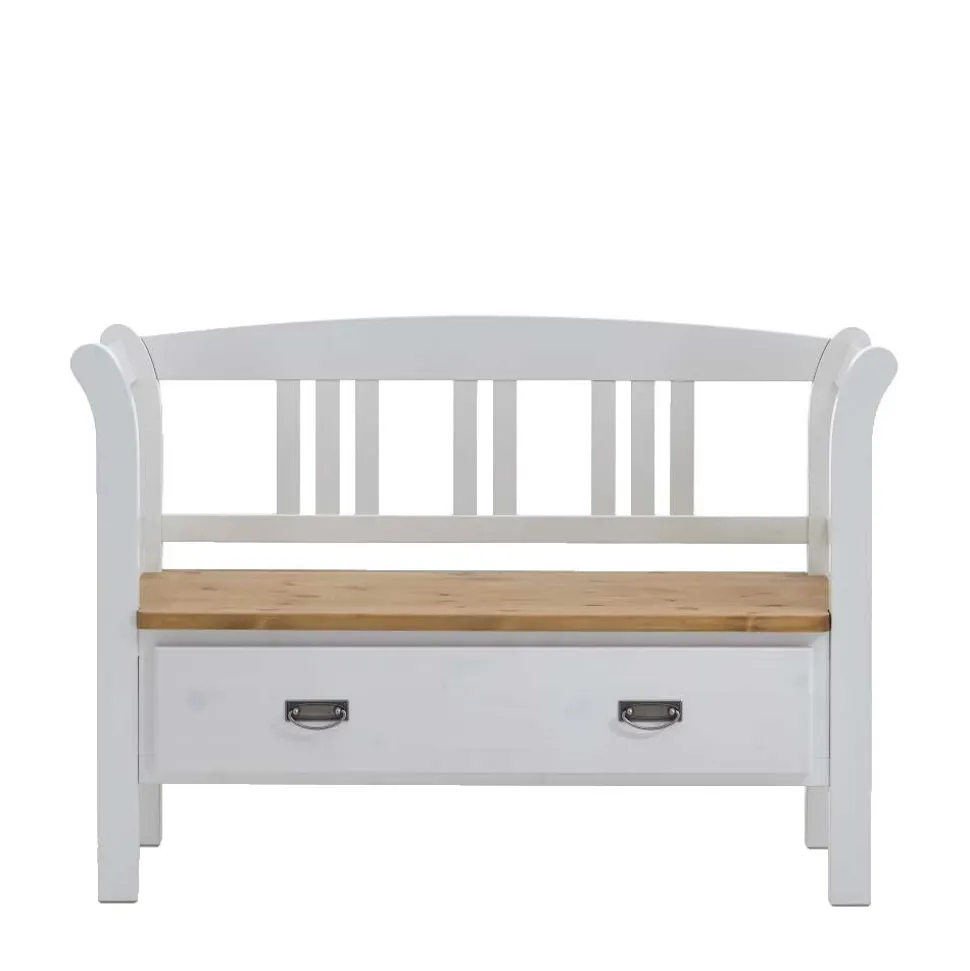 Landhaus Flurbank Lugon in Weiß Kieferfarben