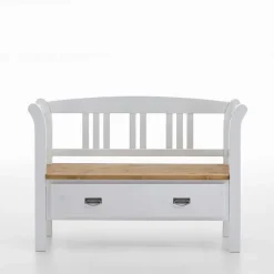 Landhaus Flurbank Lugon in Weiß Kieferfarben