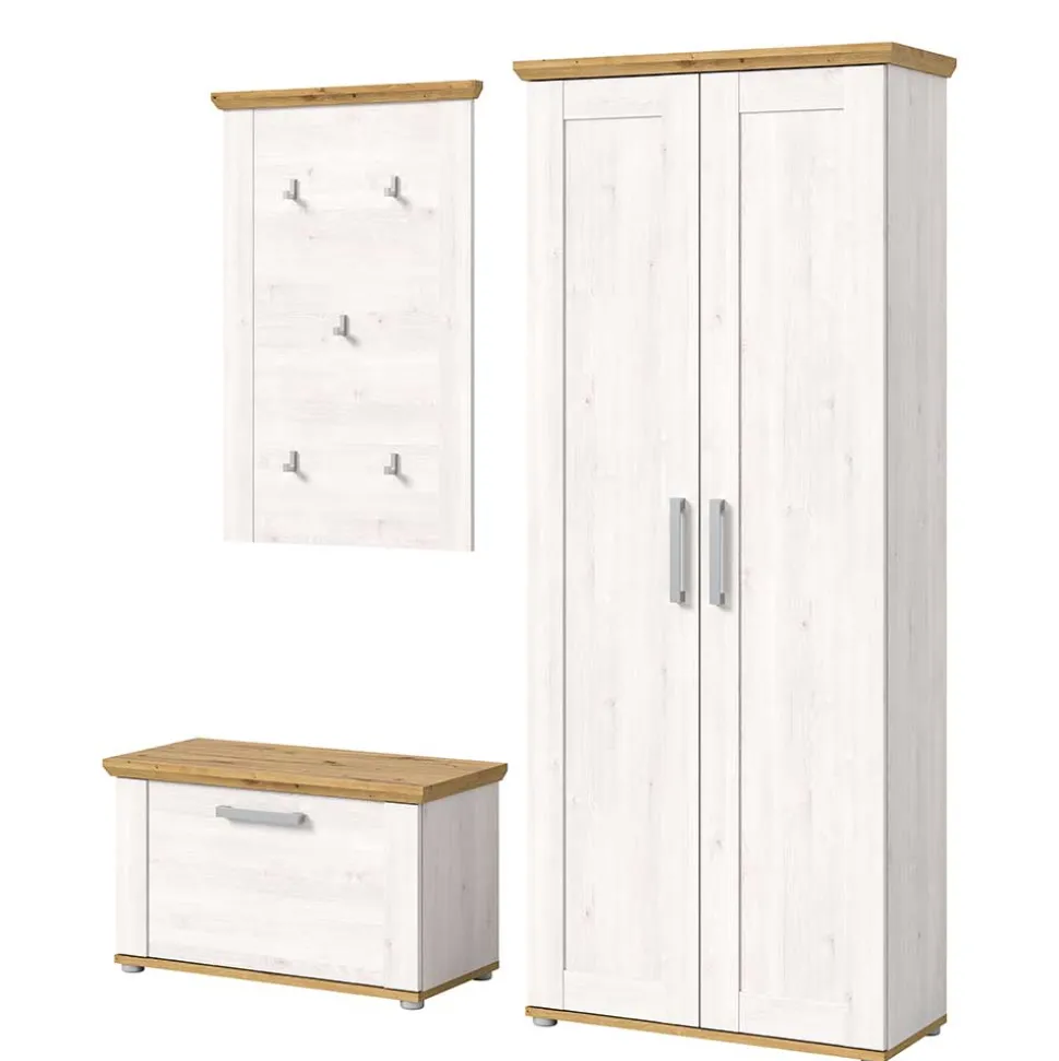 Landhaus Flureinrichtung Set - Tocella (dreiteilig)