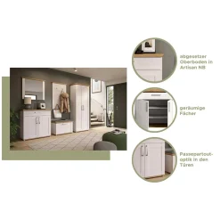 Landhaus Flureinrichtung Set - Tocella (dreiteilig)