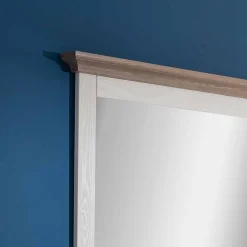 Landhaus Flurspiegel Izarella in Weiß und Taupe