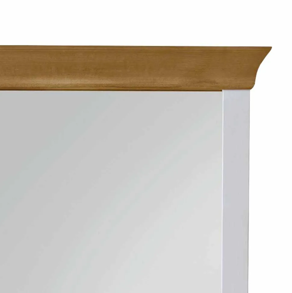 Landhaus Flurspiegel Lameira in Weiß