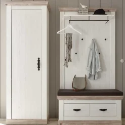 Landhaus Garderoben Möbel zweifarbig - Nedita (dreiteilig)