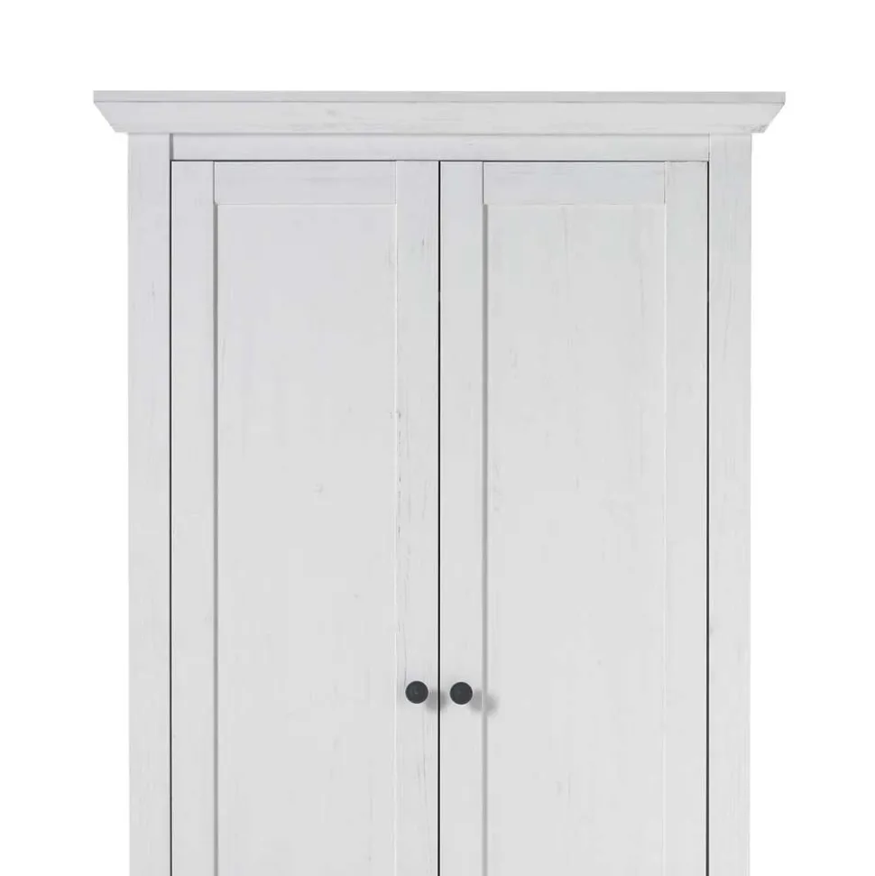 Landhaus Garderoben-Schrank in Weiß - Chelles