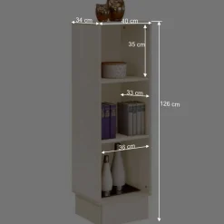 Landhaus Highboard & Regale in Creme - Rospus (dreiteilig)