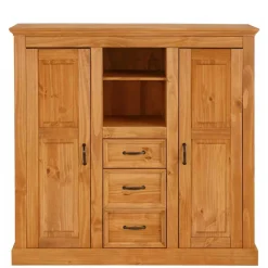 Landhaus Highboard aus Kiefer Massivholz - Major