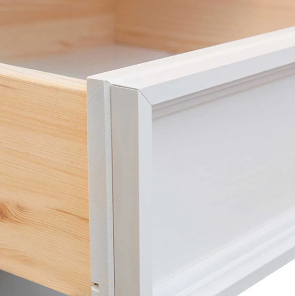 Landhaus Highboard in Weiß lackiert - Indico