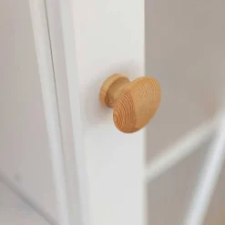 Landhaus Highboard in Weiß & Kiefer Natur - Saluts