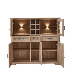 Landhaus Highboard mit LED Beleuchtung - Barack