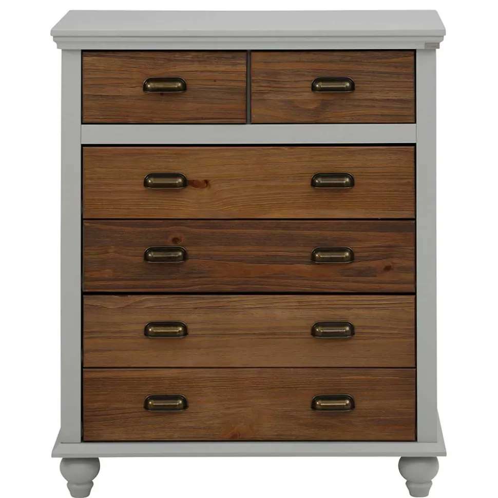 Landhaus Hochkommode mit sechs Schubladen - Veproma