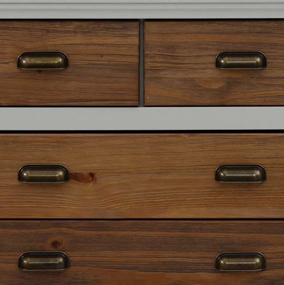 Landhaus Hochkommode mit sechs Schubladen - Veproma