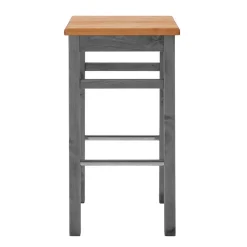 Landhaus Hochtisch und Barhocker Set - Ziamora (dreiteilig)