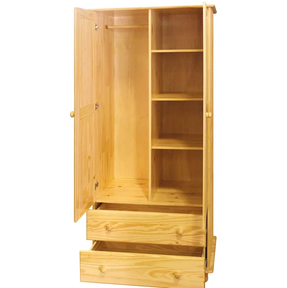 Landhaus Holz Kleiderschrank mit Kugelfüßen - Kascanu