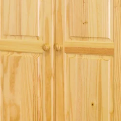 Landhaus Holz Kleiderschrank mit Kugelfüßen - Kascanu