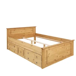 Landhaus Holzbett & Nachttische - Imressa (dreiteilig)