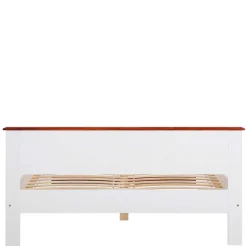 Landhaus Holzbett in Weiß & Kirschbaum - Vendirai