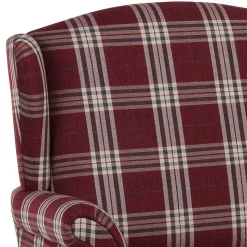 Landhaus Küchensofa in Rot mit Kariert Muster - Matieu