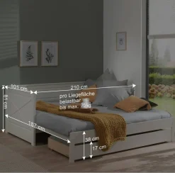 Landhaus Kojenbett zum Ausziehen - Tradora