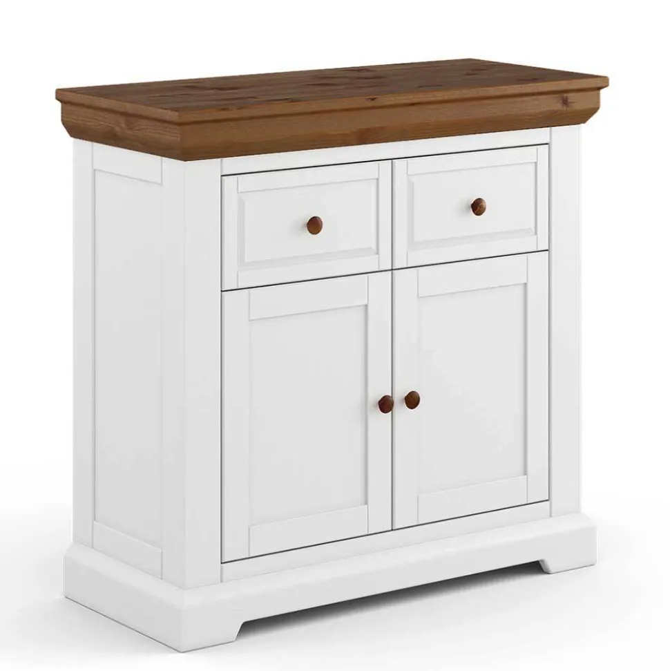 Landhaus Kombi-Kommode aus Kiefer zweifarbig - Zalya