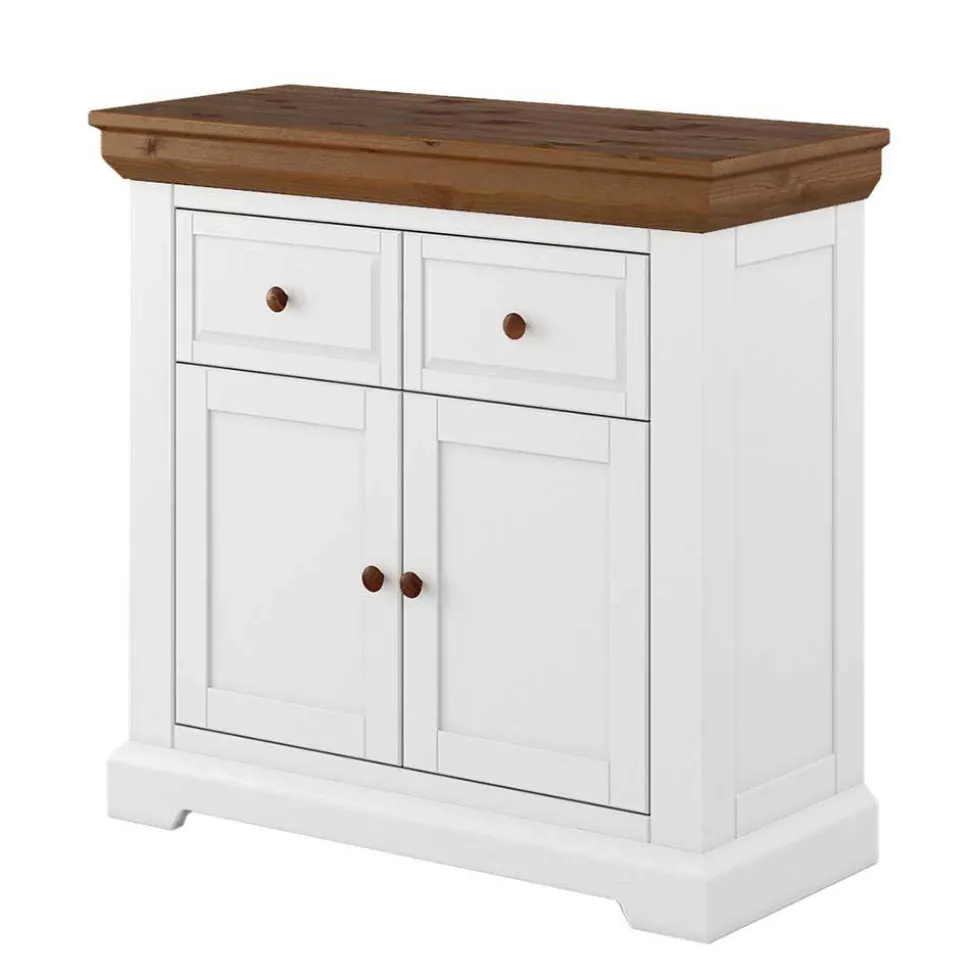 Landhaus Kombi-Kommode aus Kiefer zweifarbig - Zalya