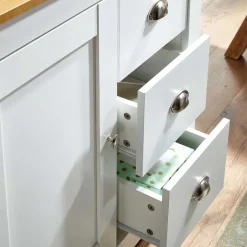 Landhaus Kombikommode in Weiß & Eiche Dekor - Intora