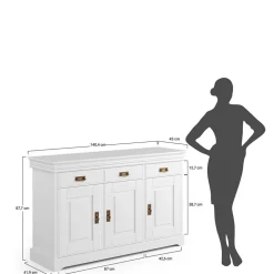 Landhaus Kombi-Kommode zweifarbig - Varicano