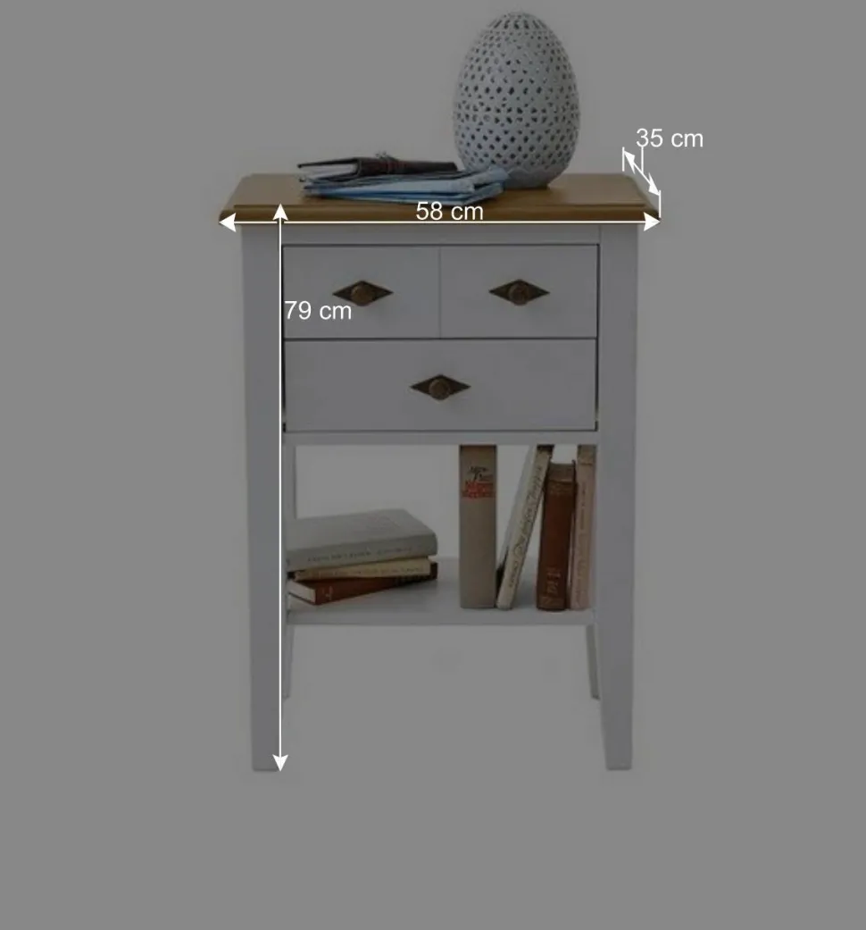 Landhaus Kommode Sibiuta in Weiß