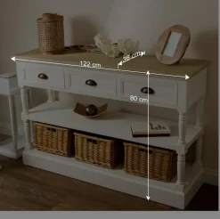 Landhaus Konsolentischchen Cultures in Weiß