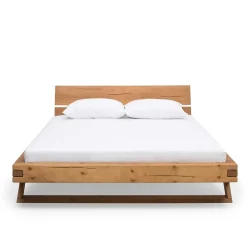 Landhaus Massivholzbett mit Kufen - Fuertun