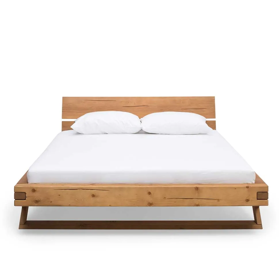 Landhaus Massivholzbett mit Kufen - Fuertun