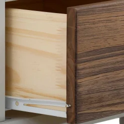 Landhaus Nachtkommode in Holz Braun und Grau - Veproma